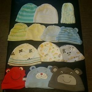 13 baby hats bundle